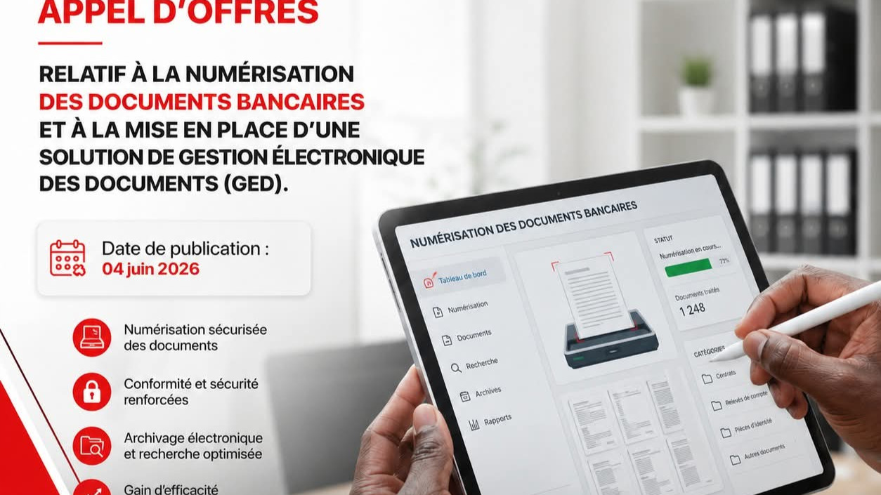 APPEL D’OFFRES | UBA Congo lance un projet majeur de dématérialisation documentaire