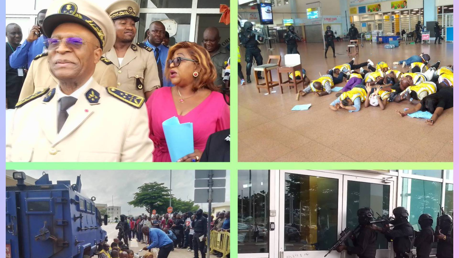 L’Aéroport International de Yaoundé-Nsimalen a accueilli ce jour un vaste exercice général du Plan d’Urgence, baptisé « CROSS OVER 2 »