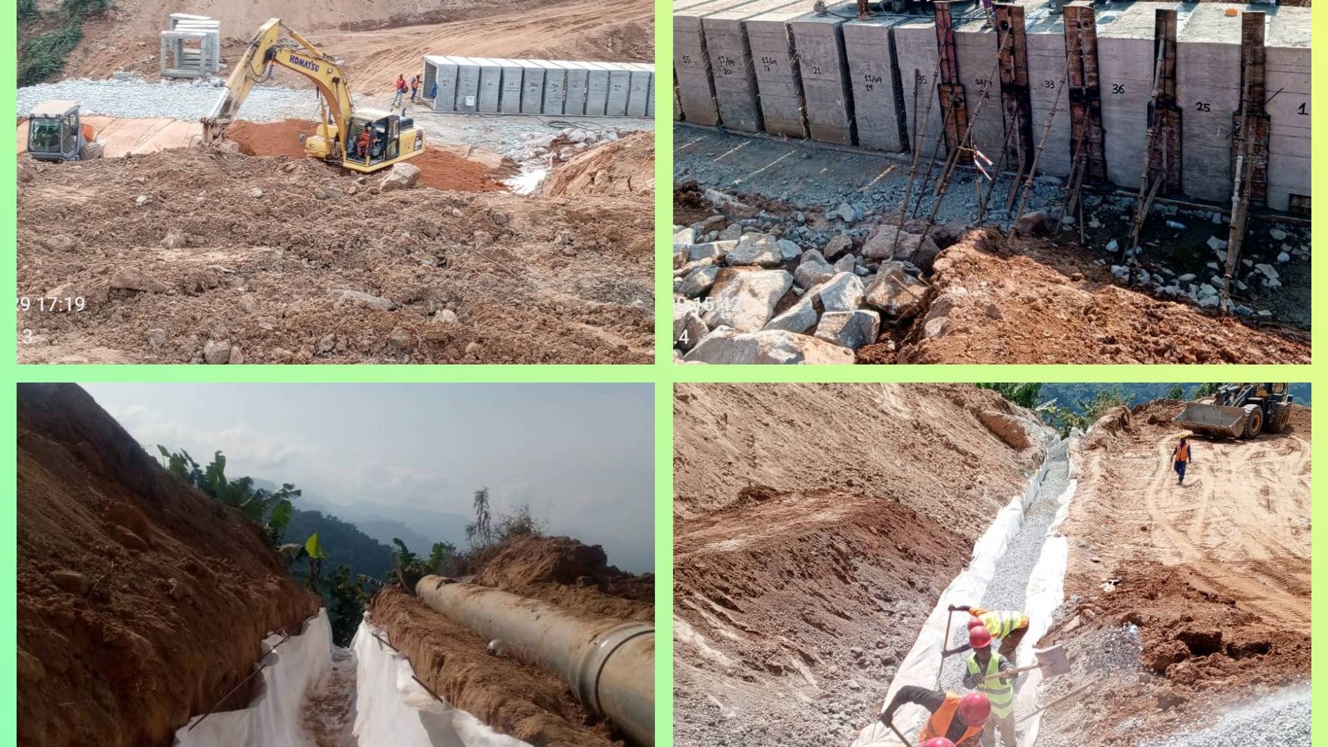 Falaise de Dschang : les travaux de dalot et de drainage gagnent en intensité en fin d’année 2025