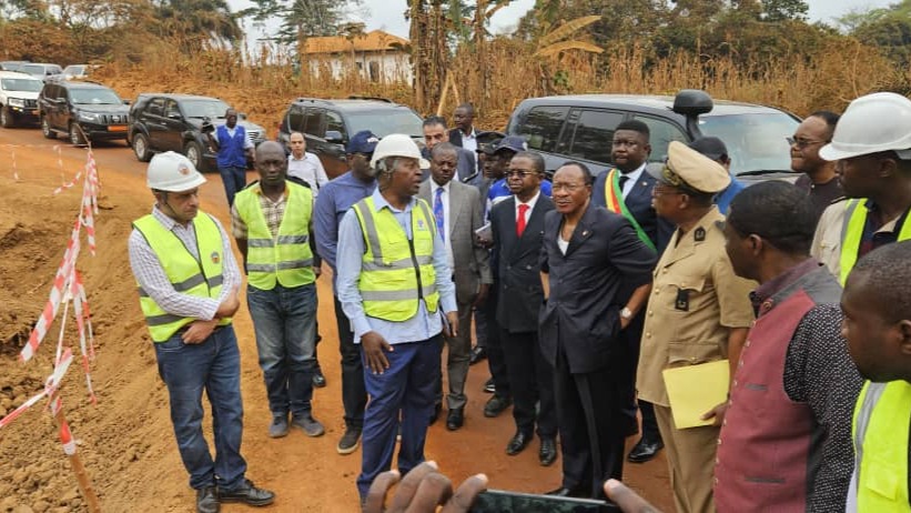 Visite de travail du Ministre des Travaux Publics dans la région du Centre, département de la Lékié