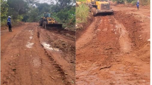 Route communale Betamba-Biatsota (21,7km) dans la Mbam et Kim: l'entreprise est mobilisée pour achever les travaux d'entretien de la phase 2