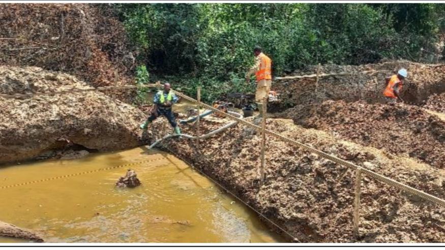 Traversée de la rivière Ndengue dans la Lekié : un ouvrage de 10 ml en construction, au bénéfice des populations