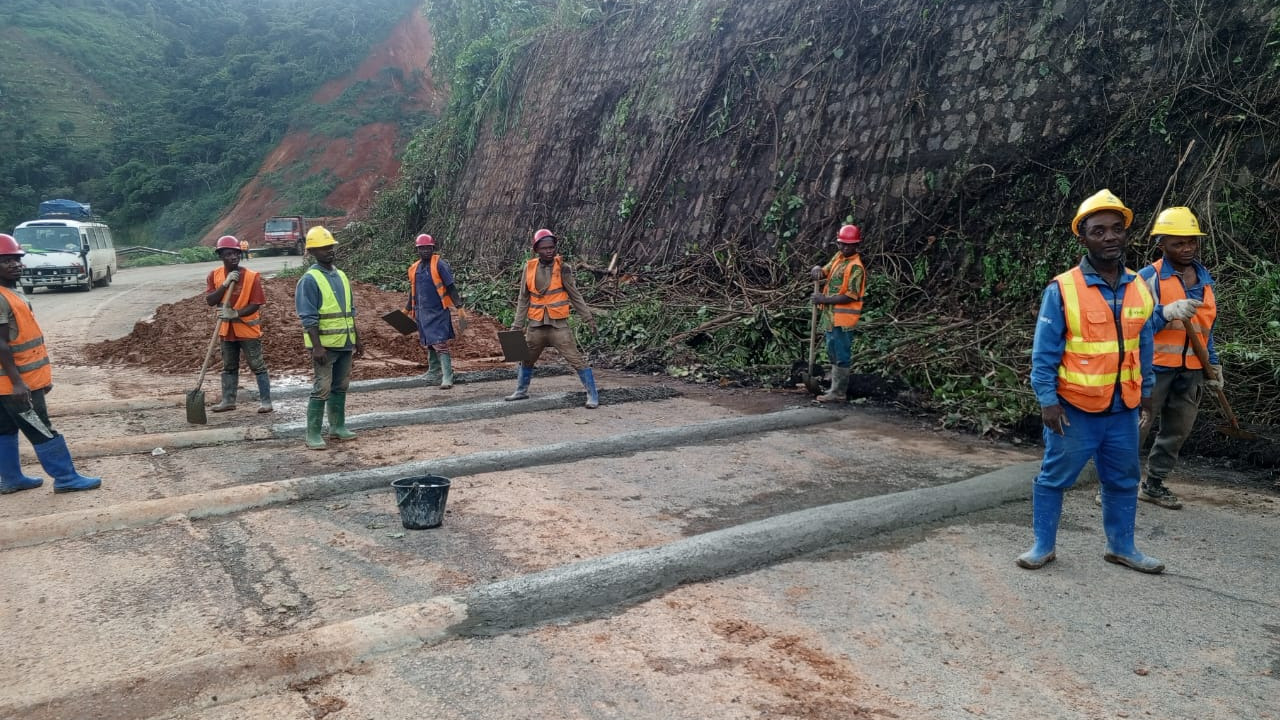 Falaise de Dschang : le rythme des travaux reste soutenu malgré les intempéries