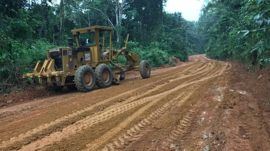 Ebolowa–Akom II–Kribi : les travaux de maintien de la circulation s’exécutent avec plus d’intensité