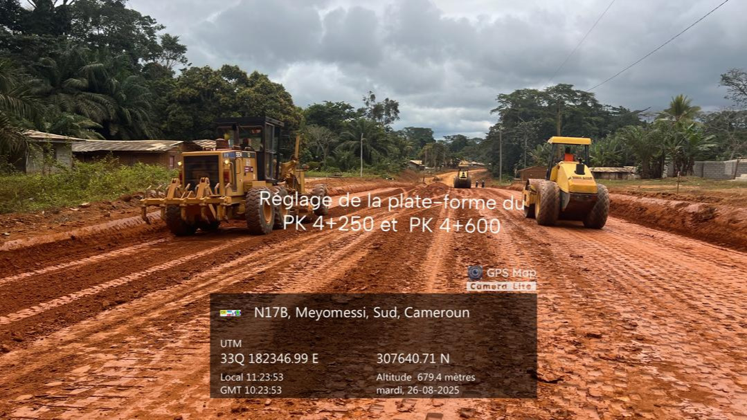 Construction de la route Olounou – Oveng (70 km) :  les terrassements s’intensifient