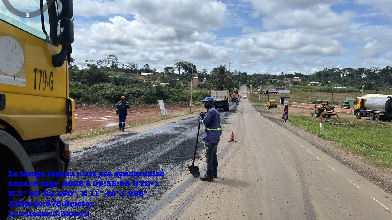 Réhabilitation de la section Mbalmayo-Sangmelima: l’entreprise exécute les travaux au point kilométrique 35