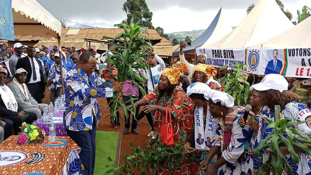 À Nzingdong dans les bamboutos : Emmanuel Nganou Djoumessi reçoit l'arbre de la paix, gage de fidélité et de victoire du RDPC