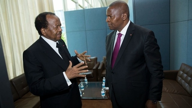 S.E PAUl BIYA REÇOIT SON HOMOLOGUE FAUSTIN ARCHANGE TOUADERA CE 12 SEPTEMBRE 2023
