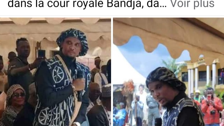 SAMUEL ETO'O FILS ÉLEVÉ AU RANG DE GRAND NOTABLE DANS LE HAUT-NKAM À BANDJA 
